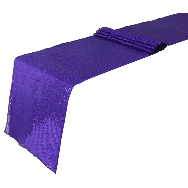 Darling Souvenir 1 Pc Less Dense Sequin Table Runner For Wedding Party Table Cloth Event Decor 12 x 108 Inches - Colors Available