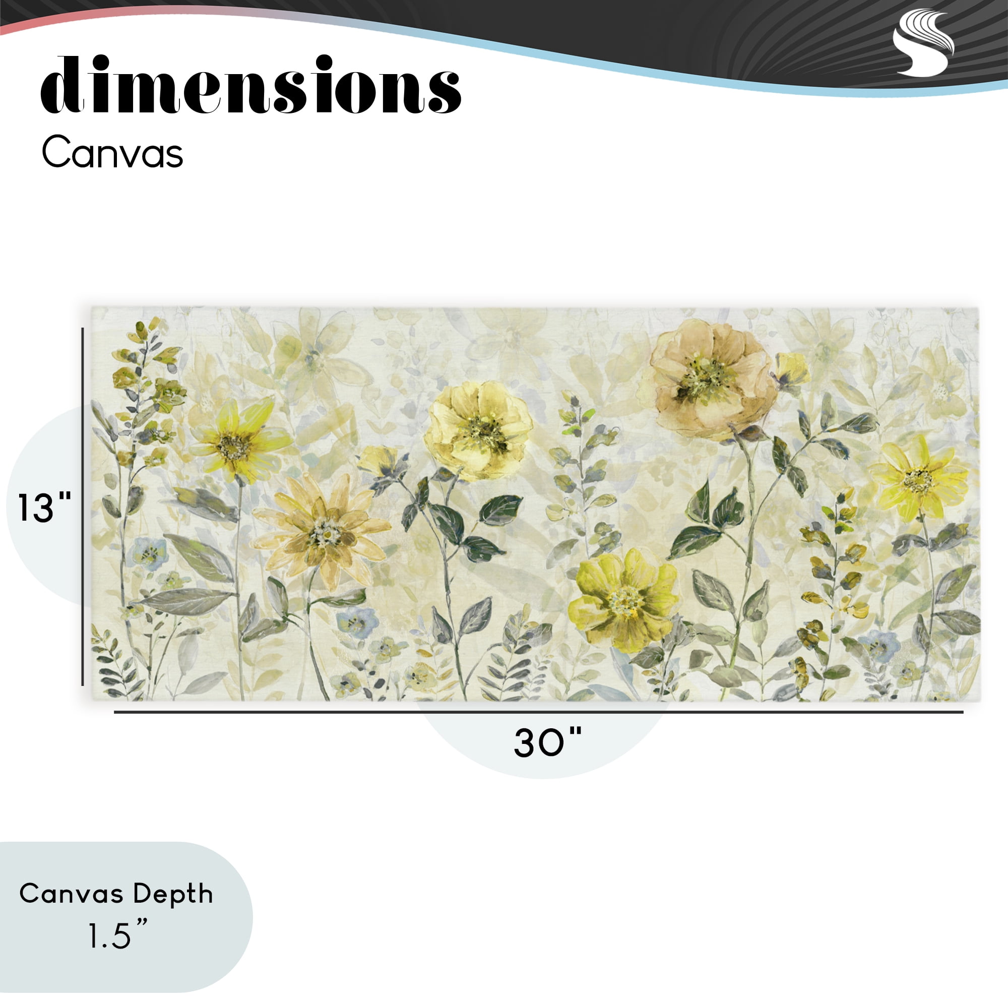 Stupell Industries Yellow Buttercup Garden Canvas Wall Art, design by Sally Swatland