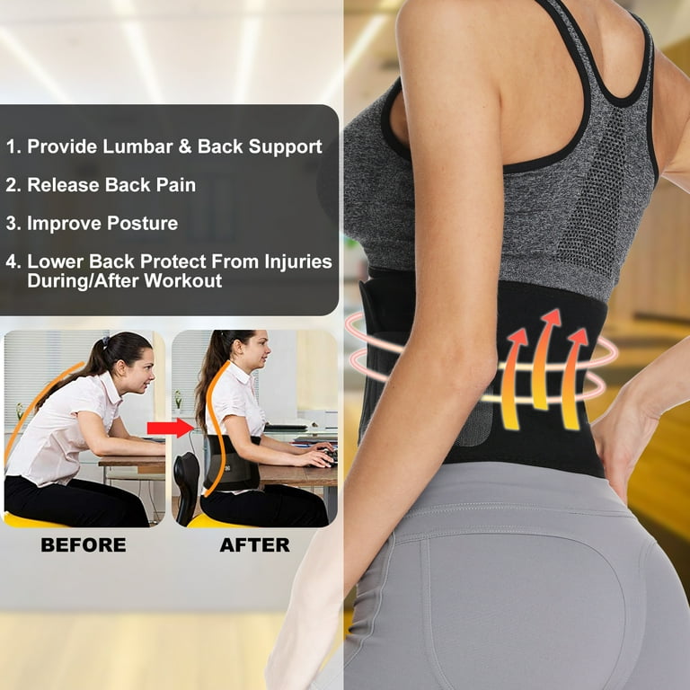 Waist Trimmer Belt, Sweat Wrap, Tummy Toner, Low Back and Lumbar Support  with Sauna Suit Effect, Abdominal Trainer 