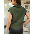 thumbnail image 3 of Sociala Womens Half Zip Sweater Vest Short Sleeve Cropped Knit Tops, 3 of 5