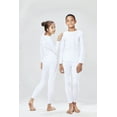 thumbnail image 2 of DEVOPS Boys and Girls Thermal Underwear Long Johns Set with Fleece Lined (Medium, White), 2 of 4