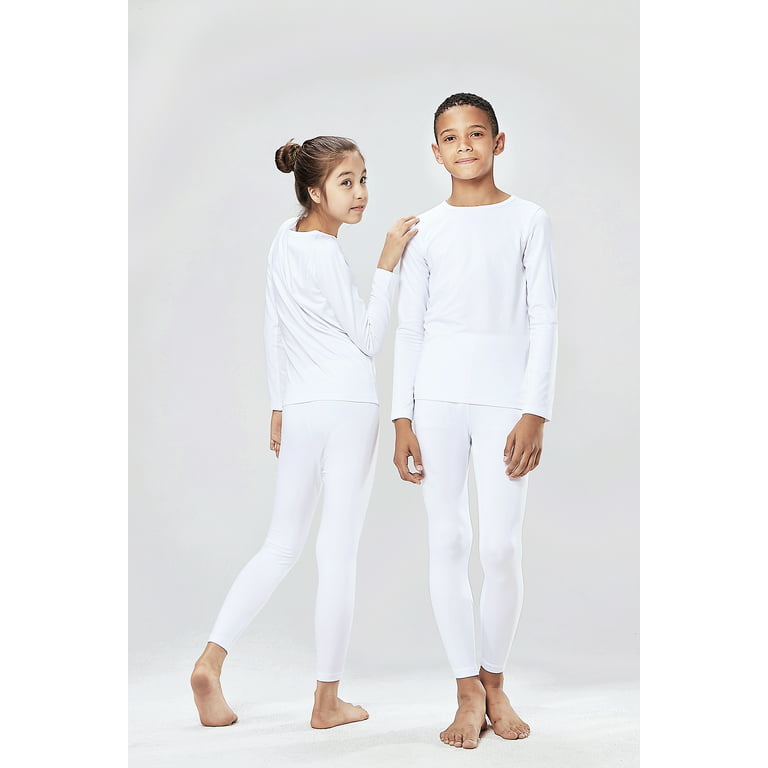 Girls Thermal Underwear Set for Kids Long Johns Underwear Ultra X-Small  White