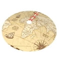 thumbnail image 2 of Kll 48" Christmas Tree Skirt World Map Xmas Tree Skirts Mat For New Year Xmas Holiday Party Indoor Outdoor Home Decoration, 2 of 9