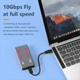 thumbnail image 3 of Carcasa SSD USB C de Protocolo Dual M2 NVMe Caja SSD PCIe de 10 Gbps Caja de Disco SSD M.2 NVMe NGFF de 5 Gbps con Luz LED RGB, 3 of 5