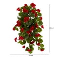 thumbnail image 3 of Nearly Natural 29in. UV Resistant Geranium Artificial Hanging Plant (Indoor/Outdoor) - Set of 2, 3 of 5