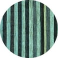 thumbnail image 1 of Ahgly Company Indoor Round Abstract Light Blue Modern Area Rugs, 7' Round, 1 of 4