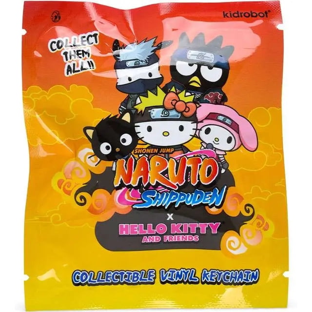Kidrobot Naruto Shippuden x Hello Kitty & Friends Collectible Vinyl Keychain – Series 1 (1 figura aleatoria en empaque blind bag)