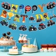 thumbnail image 4 of Guirnalda de cumpleaños BHNACIER decoración para fiesta de Monster Truck, 4 of 6