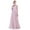 Dusty Rose, variant on Women's Floral Lace Appliques Chiffon Wedding Bridesmaid Long Dress Prom Evening Gowns
