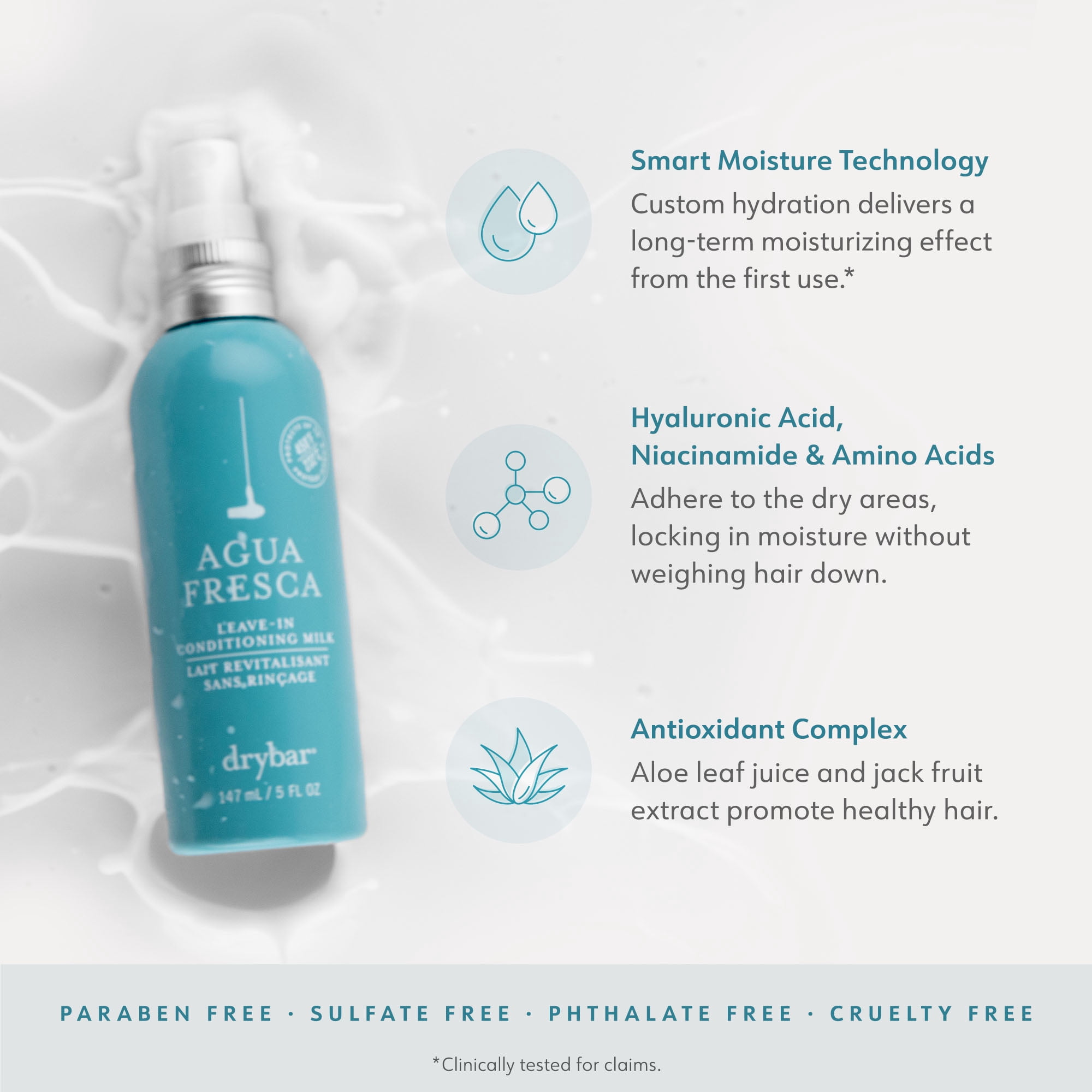 Drybar Agua Fresca Leave In Conditioning Milk Hair Leave In Conditioner, 5 oz