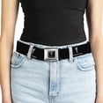 thumbnail image 5 of GM General Motors Belt, Seatbelt Buckle Belt, Pontiac Black Silver Logo Repeat, Youth 22 to 32 Inches, 5 of 9