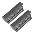 thumbnail image 1 of 2 Pcs Étuis de Briquet Rétro, Gravure Florale 3D Estampée, Étui de Protection en Alliage de Zinc, Housses de Briquet Portatives pour Camping et Randonnée en Plein Air, Cadeau, 1 of 8