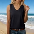 thumbnail image 6 of Women's Sleeveless Tank Top, Loose Fit Casual Turtleneck Blouse with Wide Straps, Solid Color Vest for Daily Wear, Street Fashion and Versatile Outfits-Black, 6 of 9