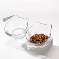 thumbnail image 3 of Cuenco de comida para gatos con postura elevada inclinada, protección para el cuello, antivómitos, soporte inclinado elevado de 15 grados, cuencos para mascotas para gatos y perros pequeños, 3 of 5