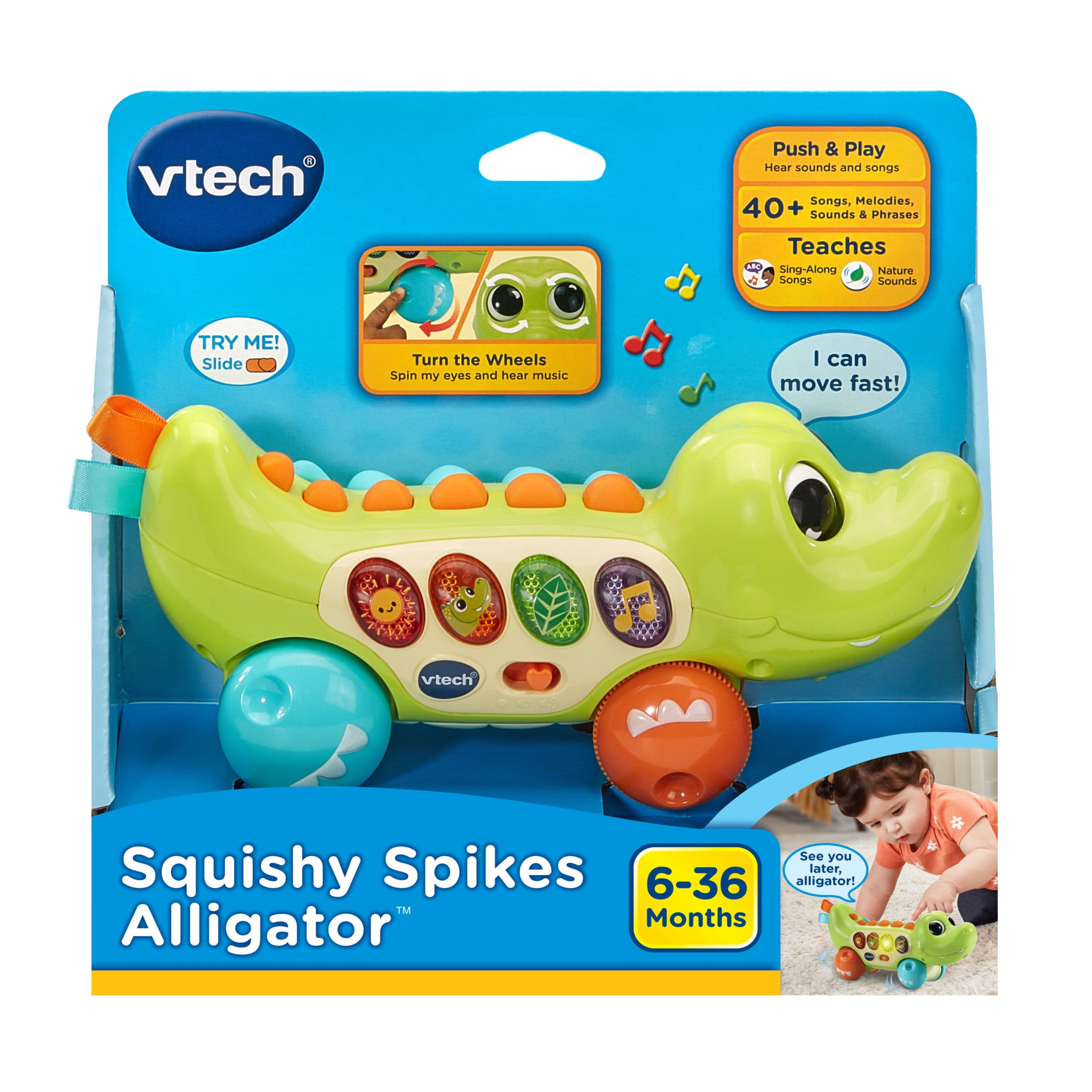 VTech Squishy Spikes Alligator Hard Plastic Soft Plastic Baby and Toddler Toys