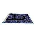 thumbnail image 2 of Ahgly Company Machine Washable Indoor Rectangle Medallion Blue French Area Rugs, 2' x 3', 2 of 4