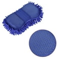 thumbnail image 4 of Uxcell Microfiber Chenille Dry Duster Gloves Washing Cleaning Sponge Mitten, Blue 2 Pack, 4 of 5