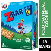 CLIF Kid Zbar - Iced Oatmeal Cookie - Soft Baked Whole Grain Snack Bars - USDA Organic - Non-GMO - Plant-Based - 1.27 oz. (18 Pack)