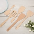 thumbnail image 4 of Kitchen Turner Kit, 5Pcs Set Wood Spatula Spoon Cooking Tool Home Kitchen Utensils Kit for Non-Stick Pan, 4 of 8