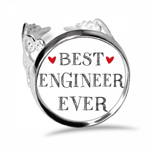 Best engineer ever Quote Profession Ring Adjustable Love Wedding Engagement