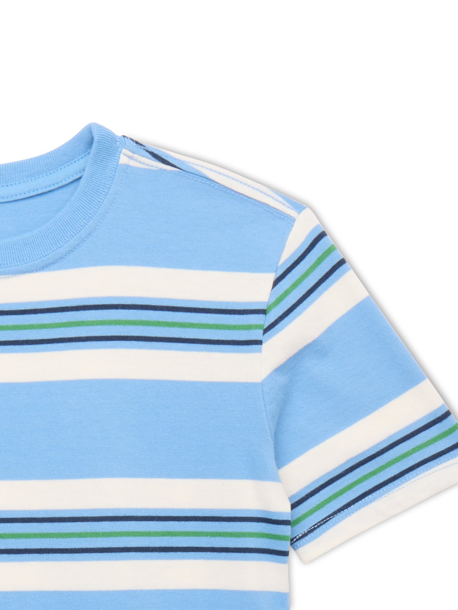Wonder Nation Boys Stripe Tee with Short Sleeves, Sizes 4-18 & Husky