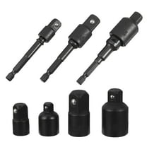 WHAMVOX 7 Pcs/set Drill to Socket Adapter Ratcheting Universal Black