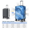 thumbnail image 2 of Multi-Size Suitcase Protective Cover Full Range Double Stitching Invisible Zipper For Travel Business Steelblue Marble_1 X-Large, 2 of 8