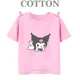 thumbnail image 3 of Camiseta de algodón Kuromi Kawaii Manga Anime japonés Niños Camiseta de verano Ropa para niños Tops Niños Niñas Camiseta Bebé Linda, 3 of 5