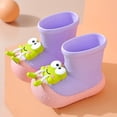 thumbnail image 2 of ibiyuan Girls Boys Rain Boots Waterproof Boots Flexible Cute Printed Rubber Rain Shoes Adjustable Drawstring Non- Sole Shoes Outdoor Hunting Rainboots Easy-On Handles,7-8 Years, 2 of 3