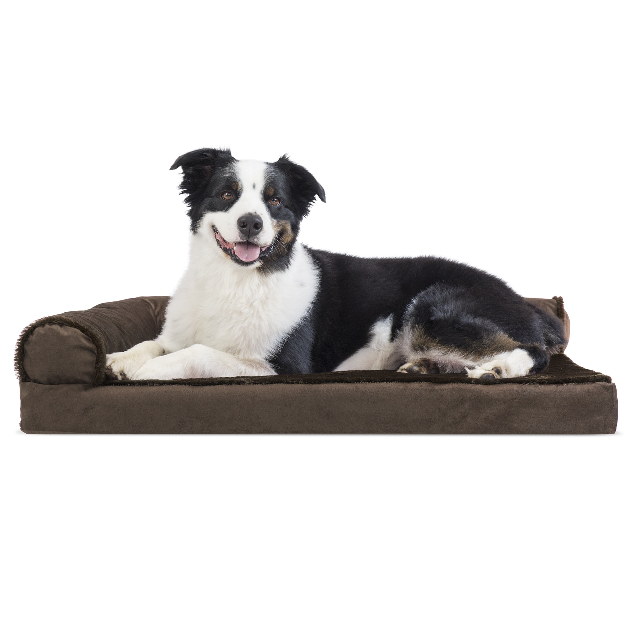 furhaven l shaped dog bed