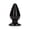 Black, variant on Shots Realrock Crystal Clear 4.5" Anal Plug - Purple