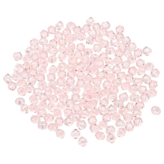Uxcell 100pcs 8mm Bicone Glass Crystal Beads, Faceted Beads Water Red