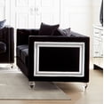 thumbnail image 2 of Delilah Upholstered Tufted Tuxedo Arm Sofa Black, 2 of 3