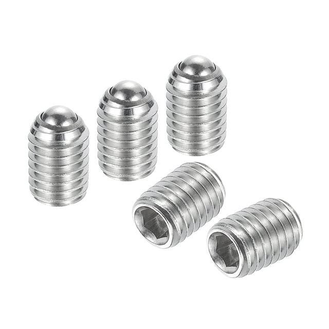Ensemble de Vis à Billes, M8 x 12mm Ressort Métrique Hexagonal en Acier Inoxydable 304 Lot de 15
