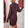 thumbnail image 5 of Women'S Sweater Dresses Oversized One-Piece Dresses Outer Wear Plus Size Pullover Wedding Dresses Wine Red L, 5 of 6