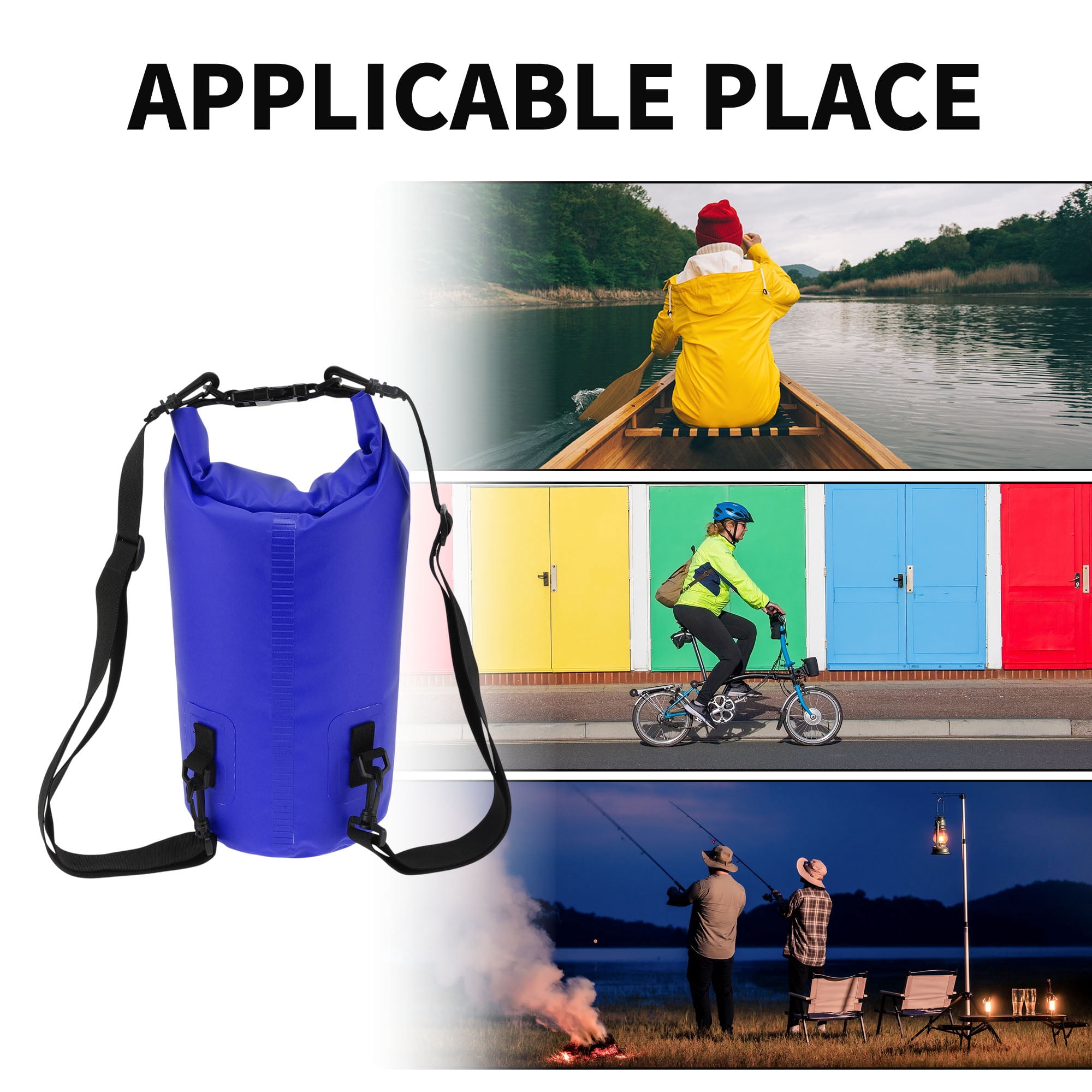 Unique Bargains Durable Waterproof Dry Bag Light Blue