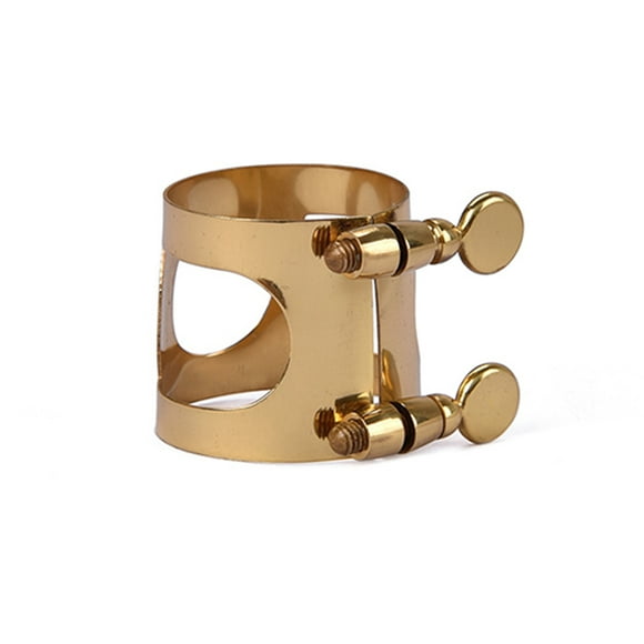 Eigraketly Boquilla de latón para saxofón, cierre de ligadura resistente al desgaste de doble rosca, accesorios de viento de madera, abrazadera para Accesorios para instrumentos musicales Eigraketly OD024648-00