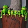 thumbnail image 6 of 6Pcs/Set Cute Resin Sitting Frogs Statue Outdoor Garden Decorative Sculpture Desk Garden Decor S2, 6 of 7