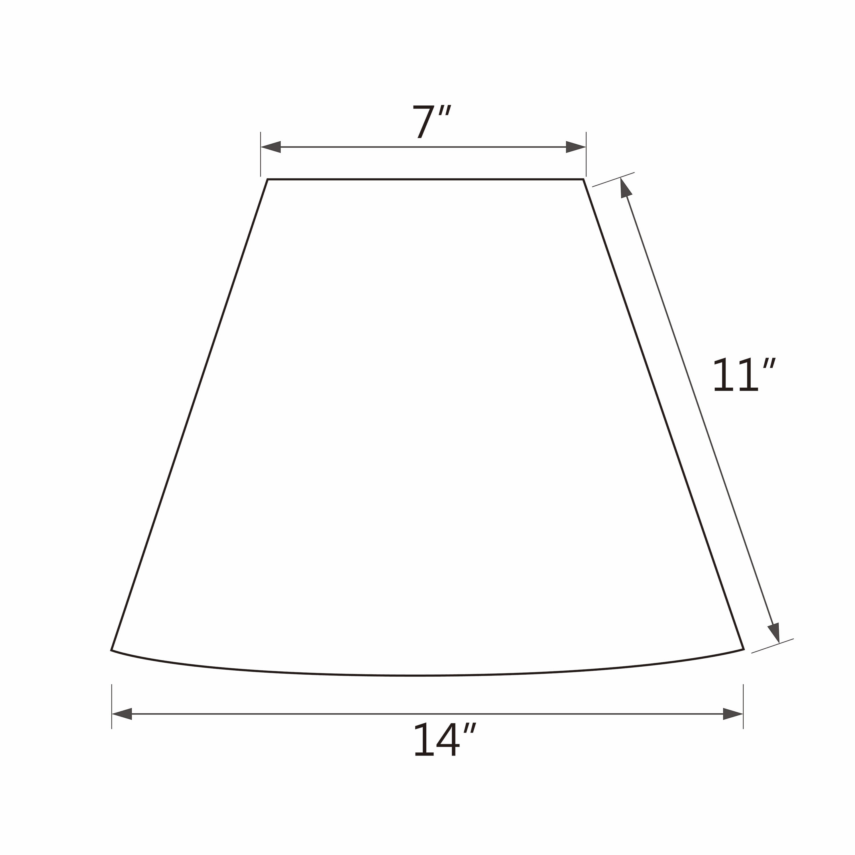 Aspen Creative 35003 Transitional Hexagon Bell Shape Spider Construction Lamp Shade in Off White, 14" wide (7" x 14" x 11")