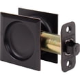 thumbnail image 3 of Contemporary Square Pocket Door Lock, Passage (Hall/Closet) Latch, 2-3/8" Backset, RCL, Vintage Bronze by Stone Harbor Hardware, 3 of 3