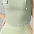 thumbnail image 4 of Hrsba Padded Built In Bra Sports Tank Top Womens Solid Color Crewneck Sleeveless Soft Stretchy Airy Lightweight Trendy Summer Yoga Fitness Activewear Top, 4 of 5