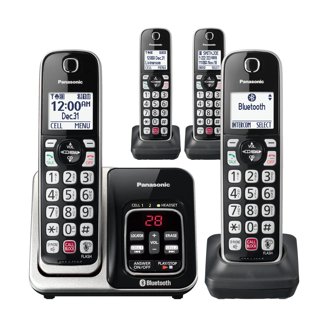 Panasonic KX-TGL432B Cordless Landline Phone, 2 Handsets, Caller