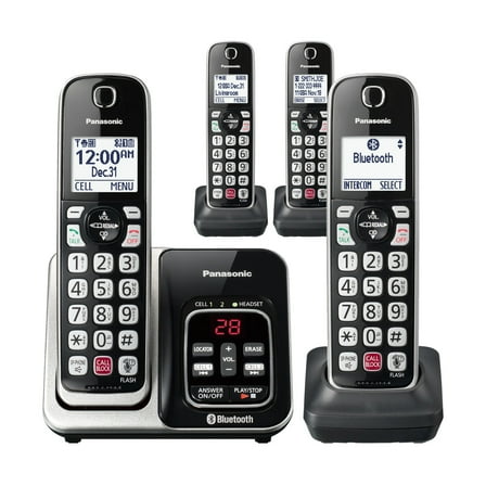 Panasonic 4 Handset Link2Cell Cordless Phone