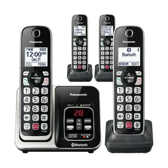 Panasonic 4 Handset Link2Cell Cordless Phone
