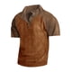 thumbnail image 2 of pstuiky Camisa de manga corta para hombre, Blazer informal de manga larga con cuello redondo para hombre, color liso, transpirable, para fitness camisas casuales para hombre s, 2 of 8