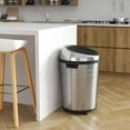 thumbnail image 4 of iTouchless Stainless Steel Trash Can w/AbsorbX Odor Control/Wheels 18 Gal Silver IT18RC, 4 of 7