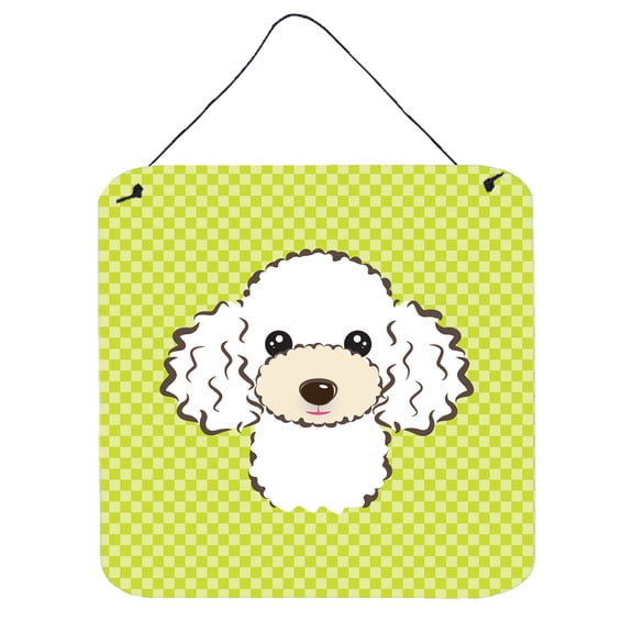 Checkerboard Design with Dog Wall or Door Hanging Prints