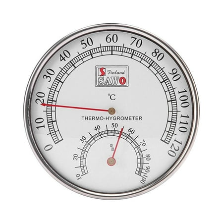 

Sauna Thermometer Celsius|2-in-1 Temperature and Humidity Gauge|Steam Room Sauna Room Accessories Temperature 0Celsius to 120Celsius Humidity 10% to 100%
