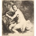 thumbnail image 2 of Rembrandt van Rijn 12x13 Gold Ornate Wood Frame and Double Matted Museum Art Print Titled - Diana at the Bath (About 1631), 2 of 4