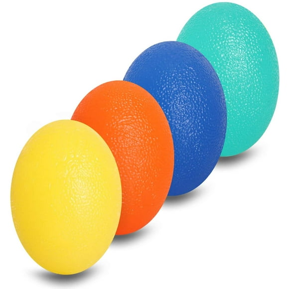 Hand Grip Strength Trainer4 PackStress Relief Balls for Adults and Kids,Strength Hand Exercise Ball Squishy to Trainning Finger and Wrist.